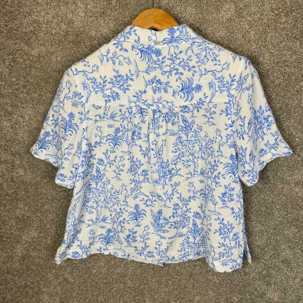 Lilly Pulitzer Montee Shirt Coverup Resort White Tall Tales Womens Medium NEW